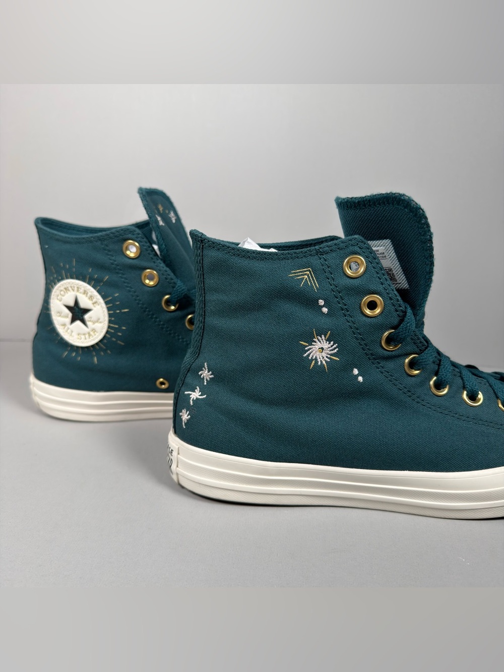 Converse Chuck Taylor High Cosmic Embroidery Teal Womens Shoes 11 A18801F - Picture 7 of 10